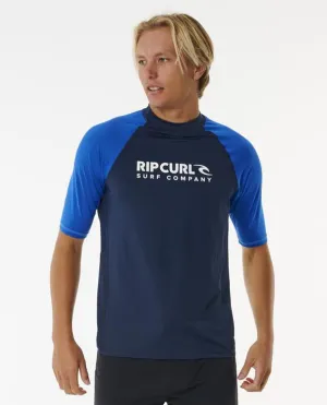 Ripcurl Shock Mens Short Sleeve Rashy (2024) - Dark Navy