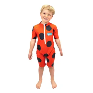 Saltskin Youth Kids UV Shorty Sun Suit - Ladybird