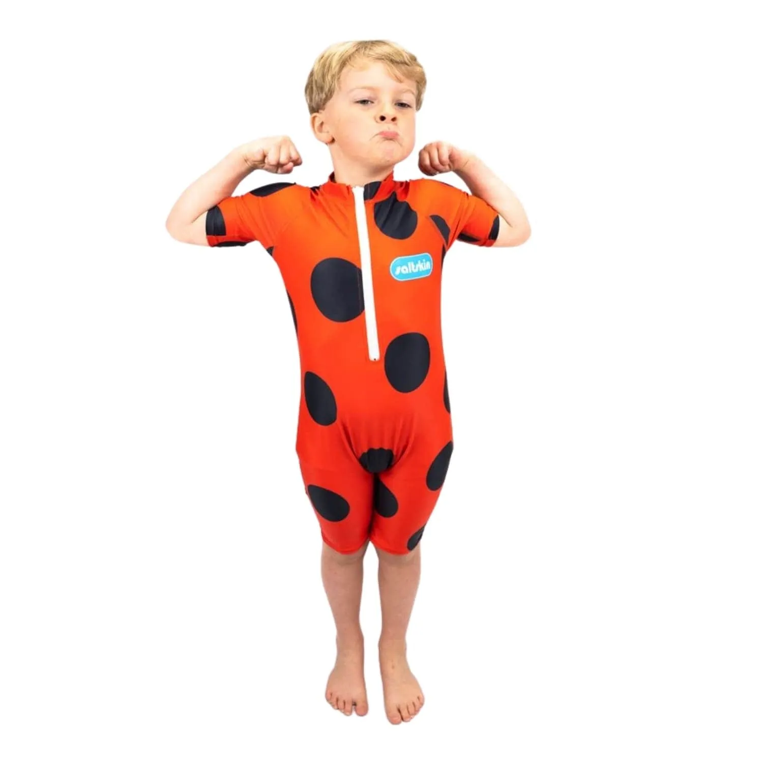 Saltskin Youth Kids UV Shorty Sun Suit - Ladybird