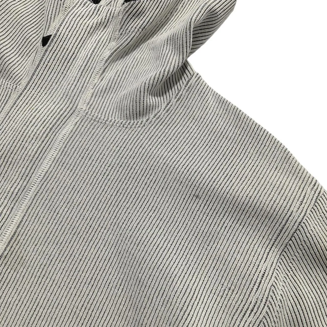 Stone Island Ribbed Cotton Zip Up Hoodie