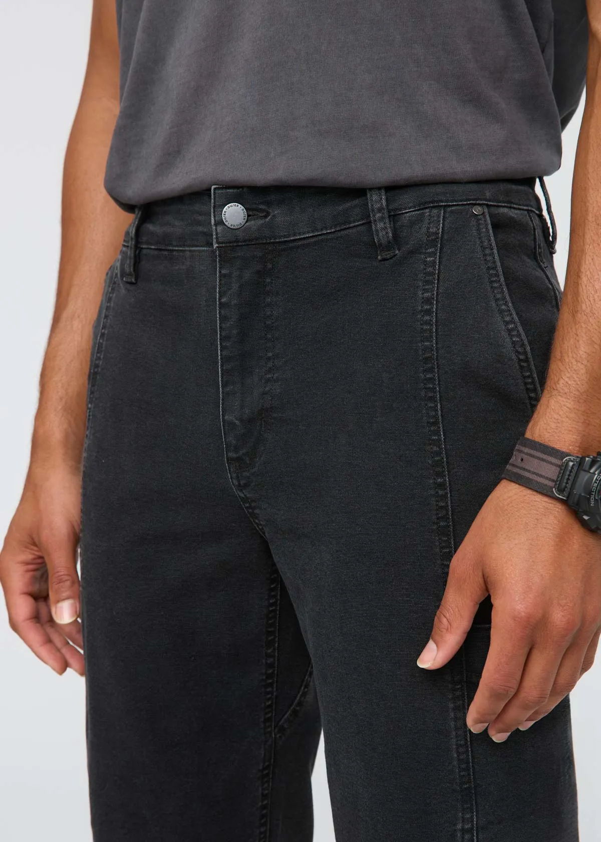 Stretch Canvas 7 Pocket Pant - Black