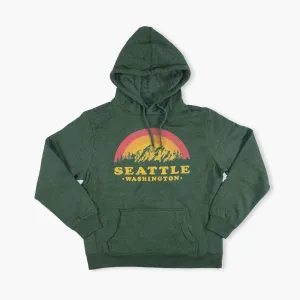 Sunset Silhouette Heather Green Heritage Hoodie