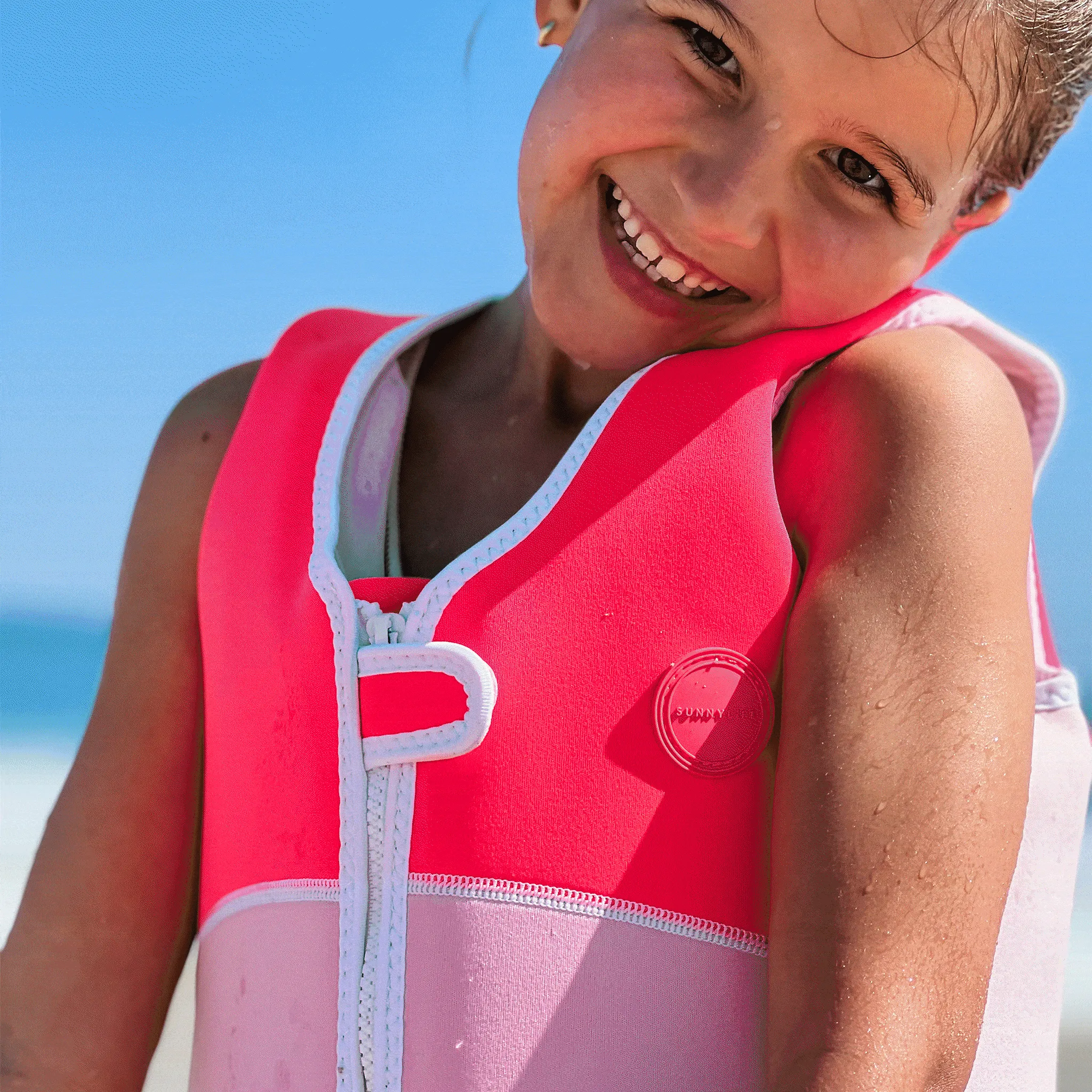 Swim Vest 2-3 | Salty the Shark Aqua Neon Yellow