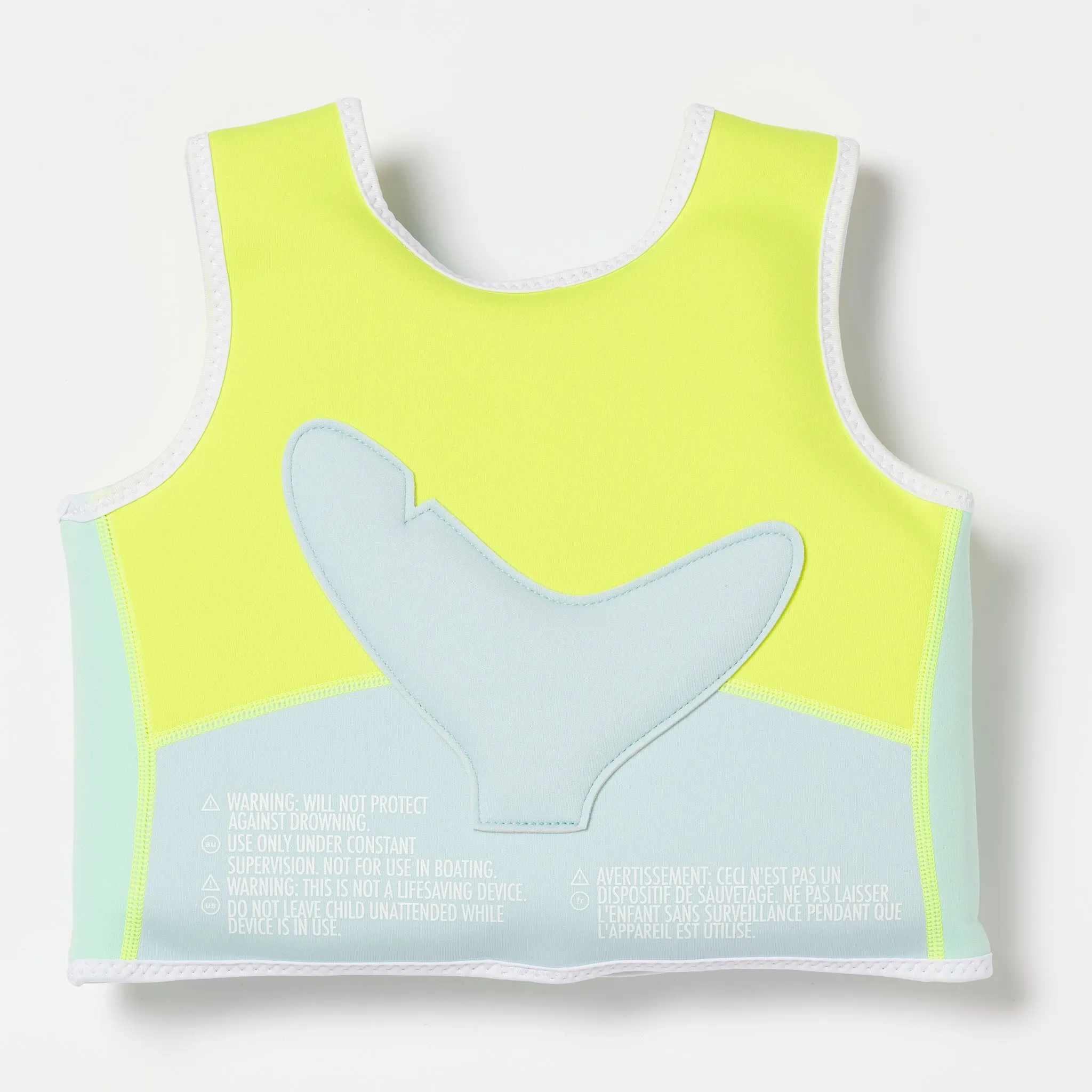 Swim Vest 2-3 | Salty the Shark Aqua Neon Yellow