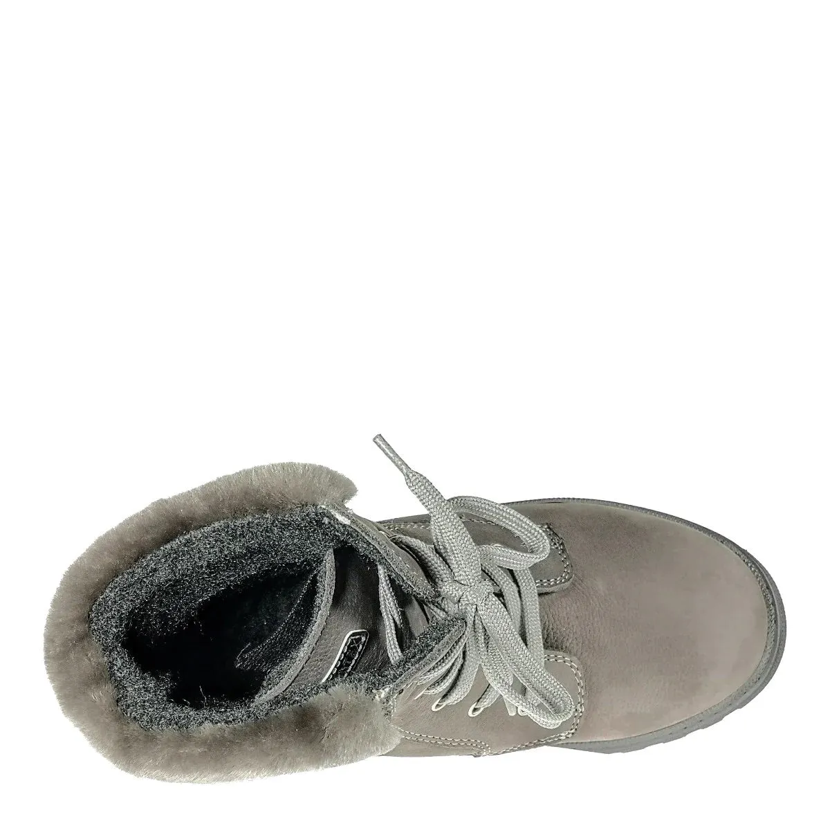 Szamos Kid Insulated Girl Boots Grey With Fur Heel Liner - Made In Europe