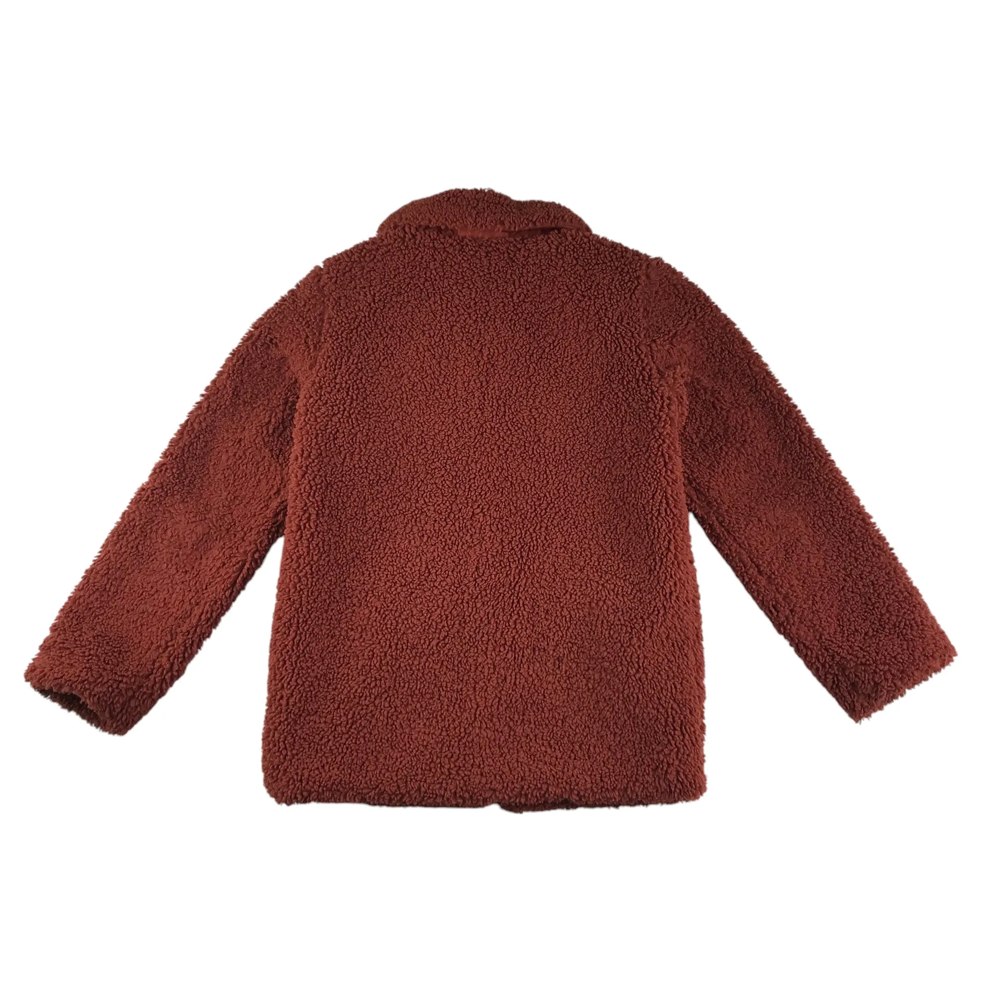 Tu coat 11-12 years orange fluffy fleece style jacket