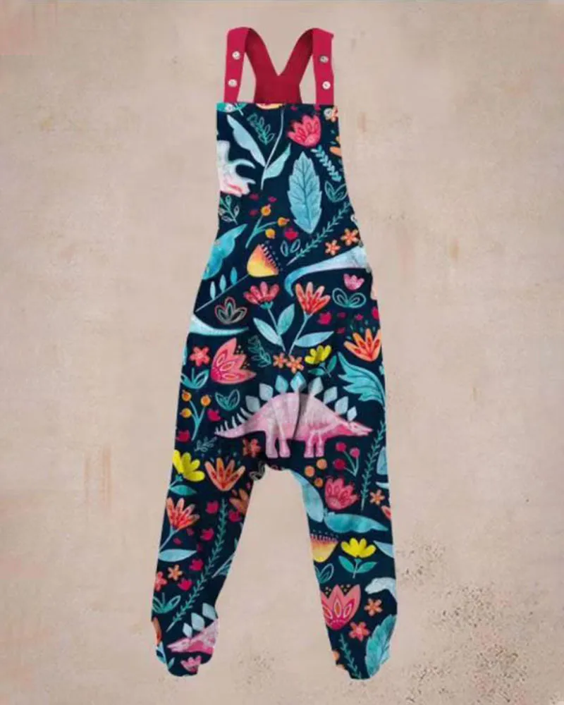 Urban Multicolor Harem Overalls