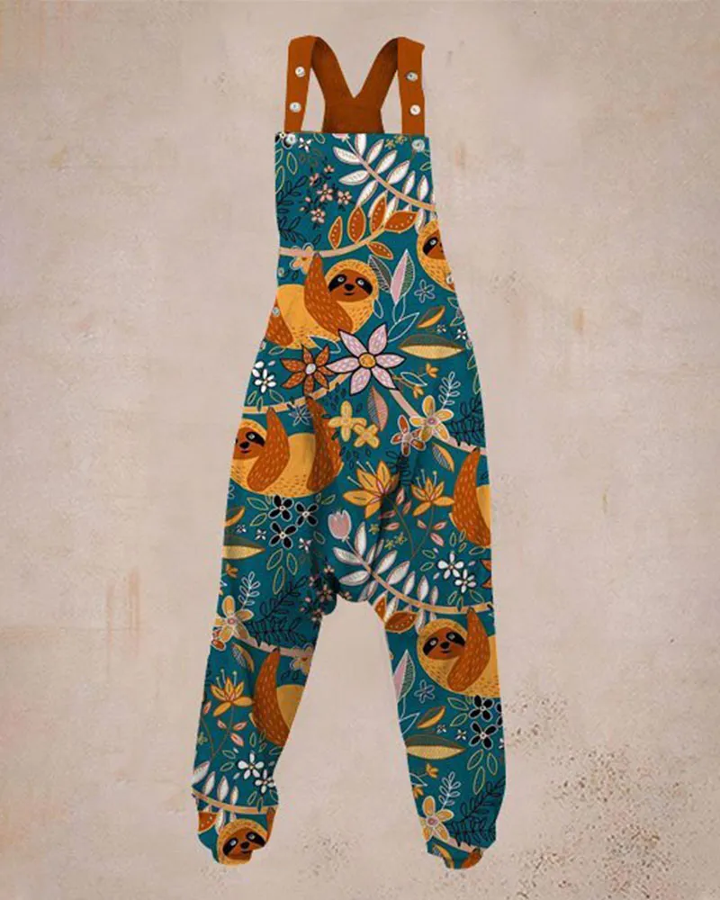 Urban Multicolor Harem Overalls