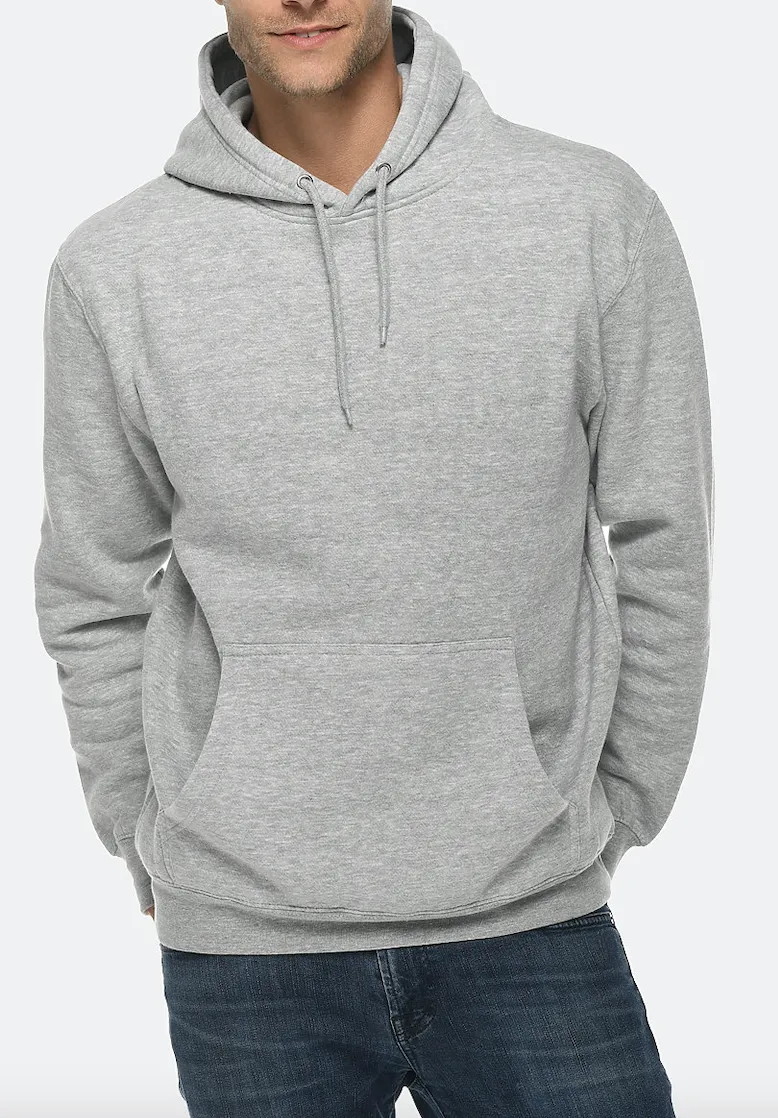 Venley Weighted Men's MADE IN USA Heather Grey Hoodie