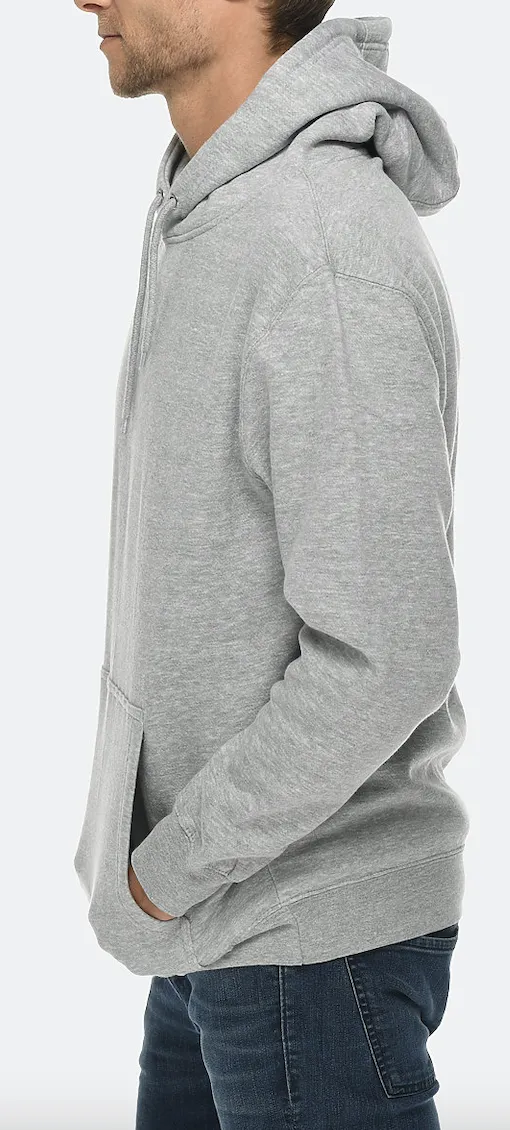 Venley Weighted Men's MADE IN USA Heather Grey Hoodie