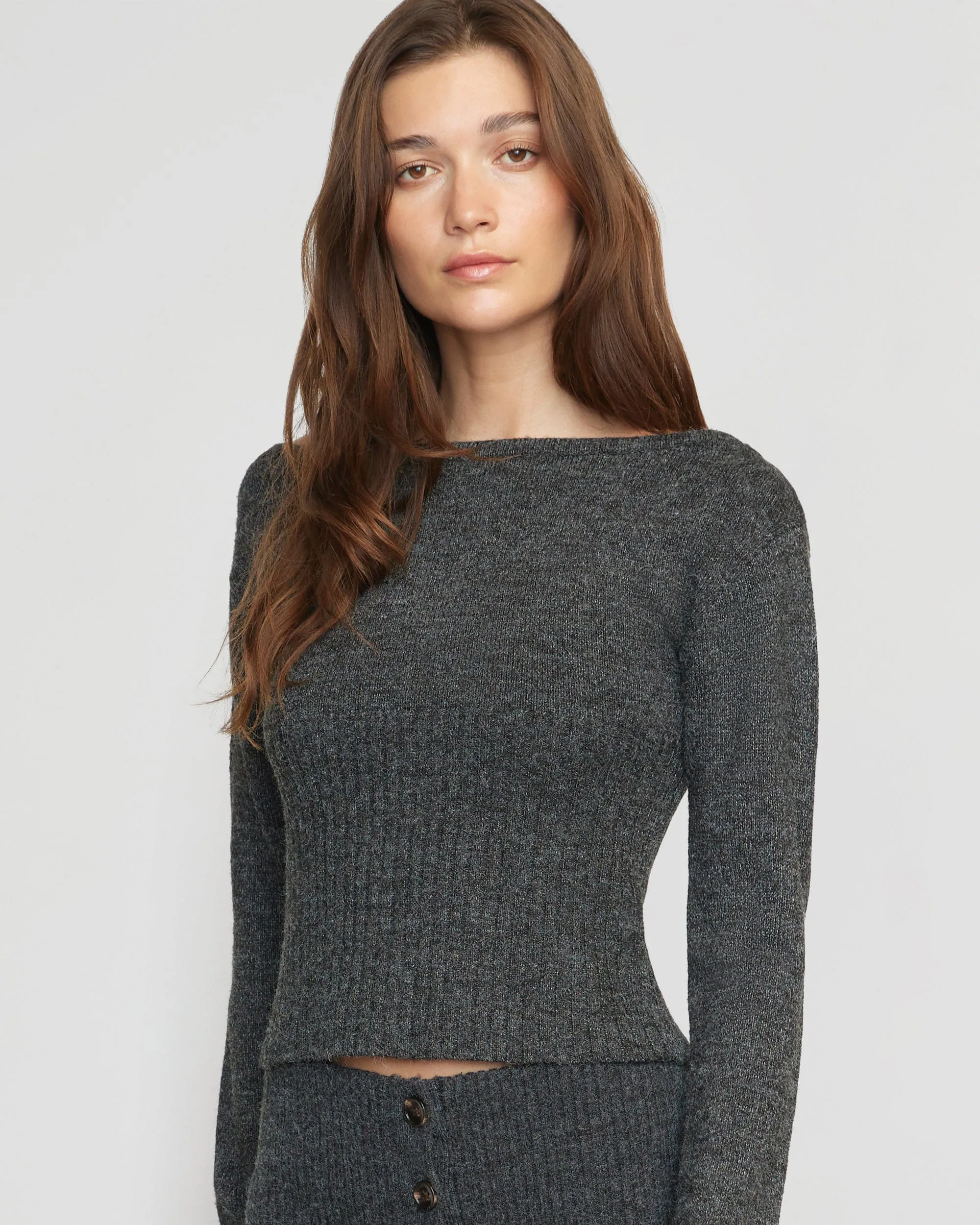 Zaza Ribbed-Waist Sweater